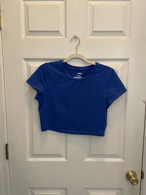 TNA Colbalt Blue Crew Neck Crop Tee
